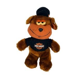 Vintage Play By Play Harley Davidson Motorcycles Dog Plush Stuffed Toy - BN